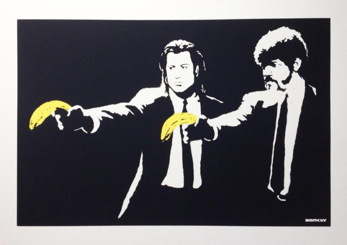 BANKSY, PULP FICTION L/E SCREEN PRINT.