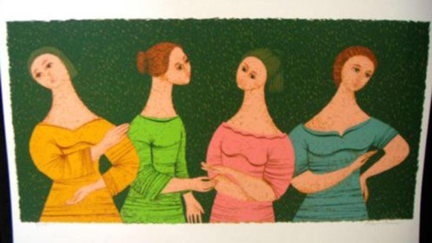 Flavio Cabral "Sisters" Hand Signed & # serigraph