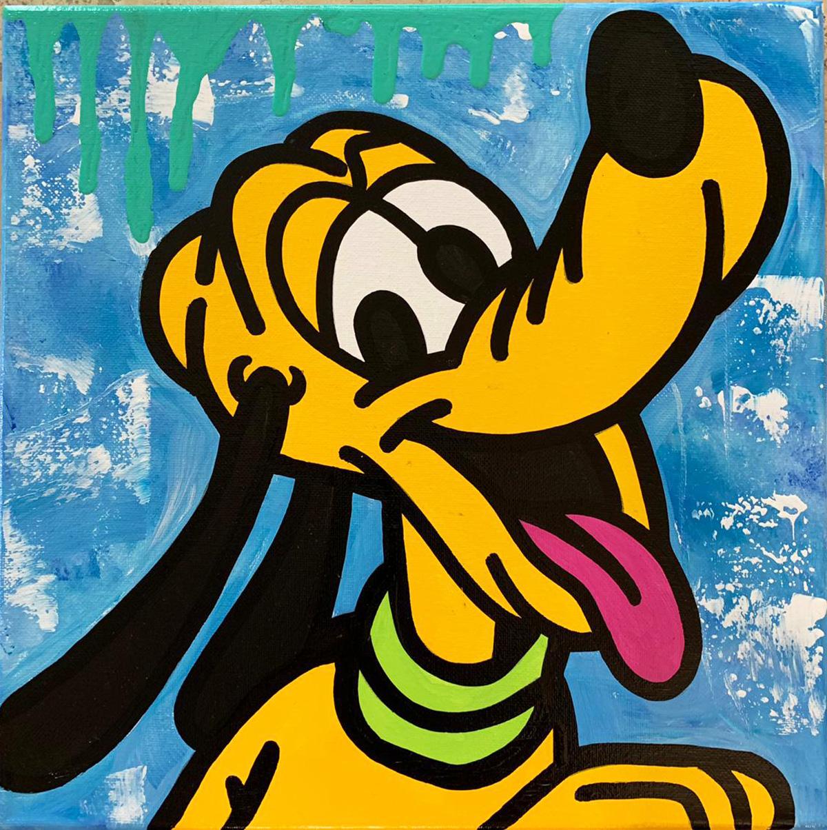 Jozza, Pluto, Original one of a kind Acrylic on canvas