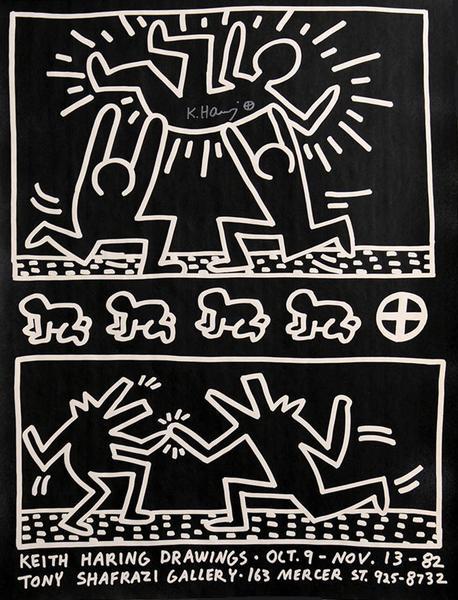 Keith Haring Tony Shafazi Gallery, Offset Lithograph