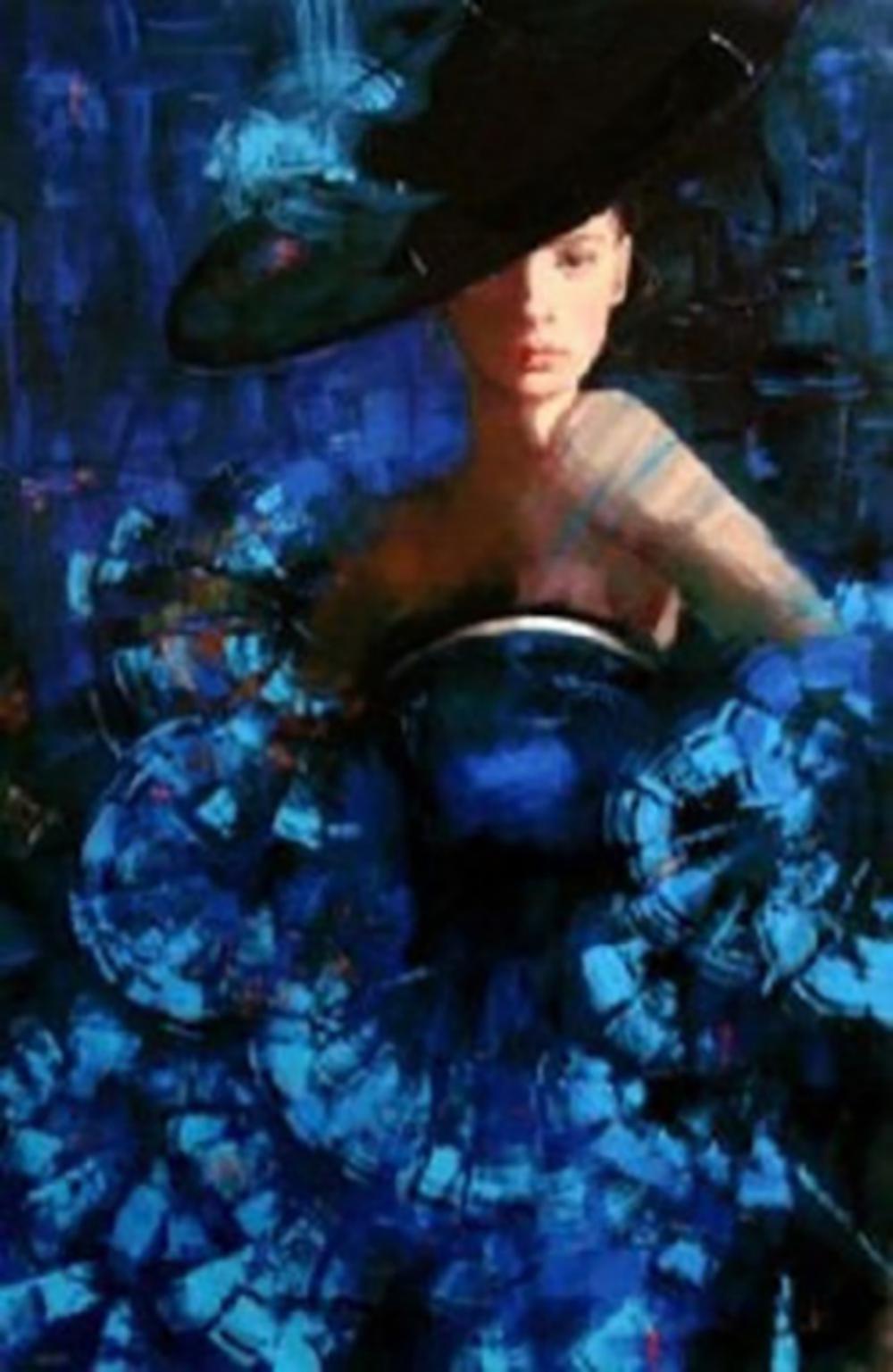 Irina Velkova "Air of Mystery" Embellished Giclée on