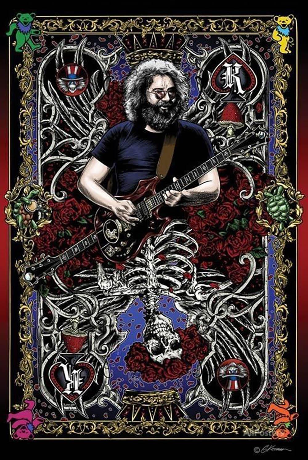 GRATEFUL DEAD ~ PLAY THE JERRY CARD OFFSET Lithograph