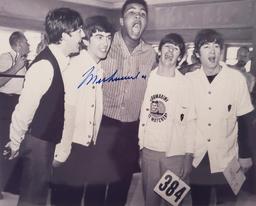 MUHAMMAD ALI 8" x 10" Autographed Photo w/The Beatles