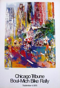 Leroy Neiman L/E lithograph "Chicago Tribune Boul-Mich.