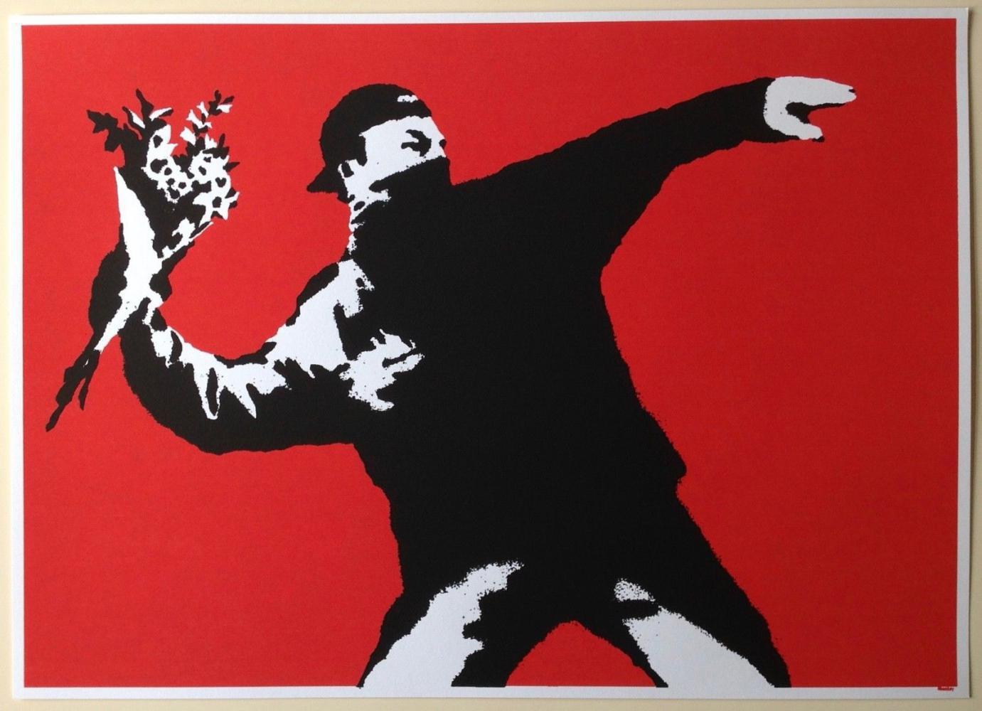 Banksy SilkScreen W Publishers Stamp