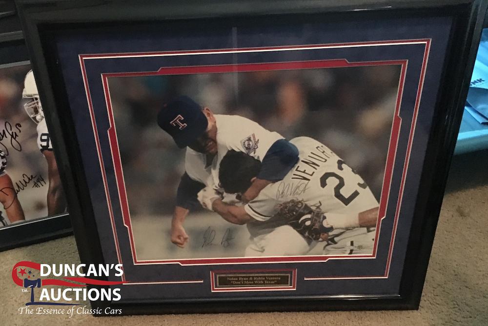 Nolan Ryan & Ventura Fight Autographed Picture