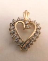 10 Kt. Yellow Gold Heart Pendant