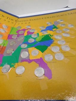 First State Quarter US Collectors Map