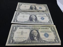 6 Silver Certificate $1 Bills