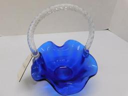 Blue Fenton Basket