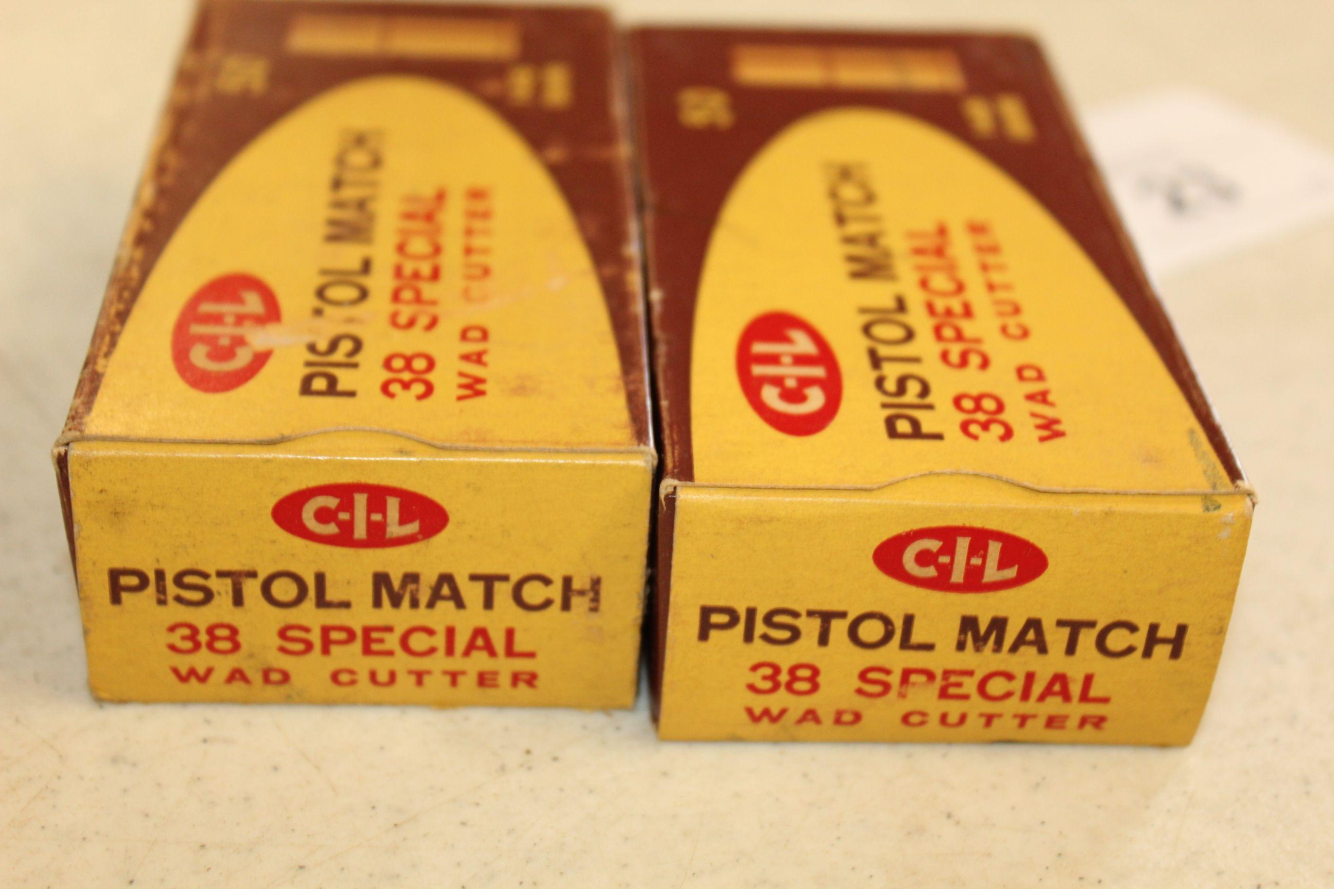 100 Rounds of CIL .38 Special Wad Cutter Pistol Match Ammo