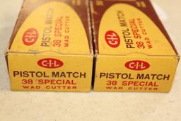 100 Rounds of CIL .38 Special Wad Cutter Pistol Match Ammo