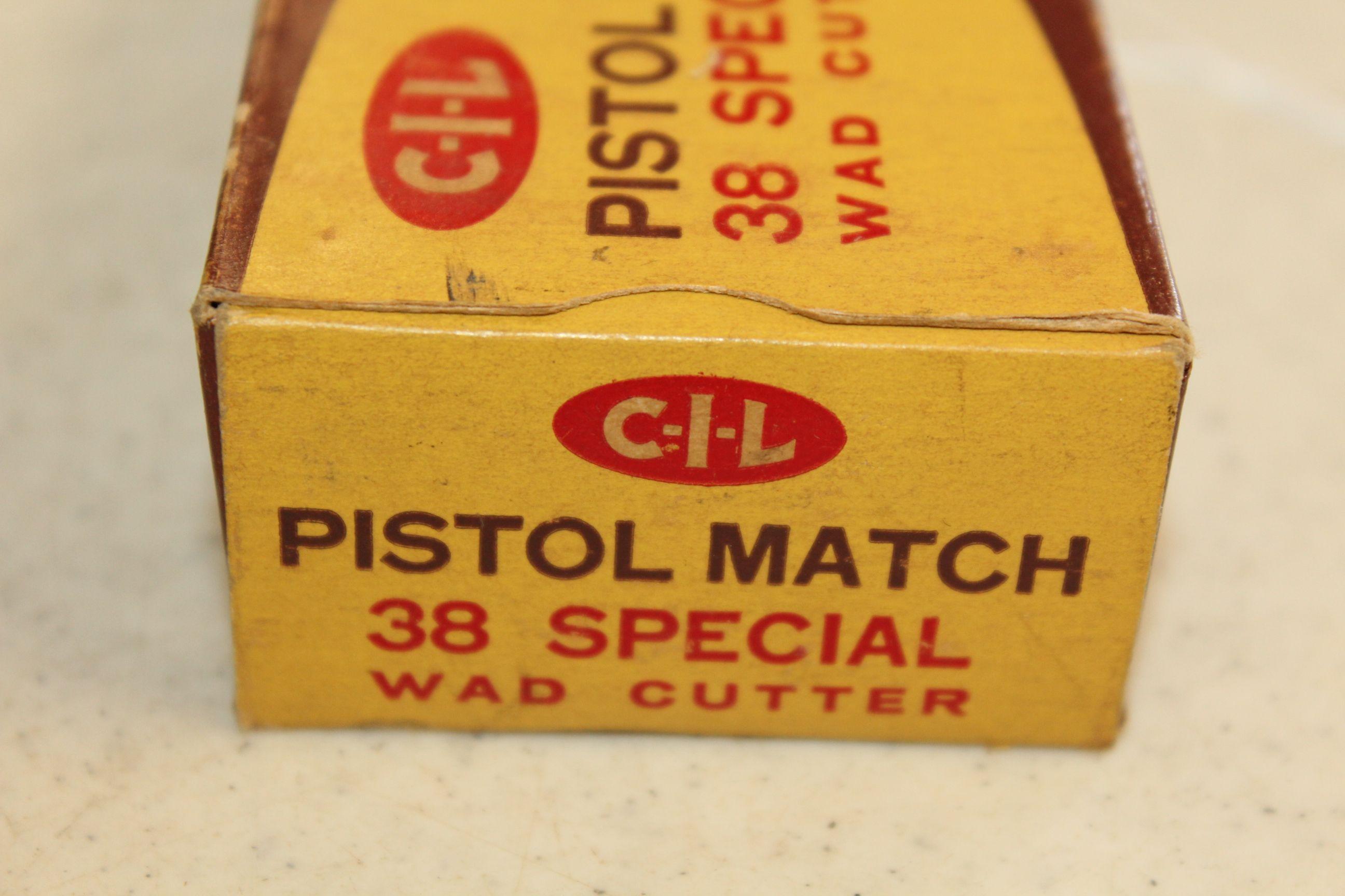 50 Rounds of CIL .38 Special Wad Cutter Pistol Match Ammo