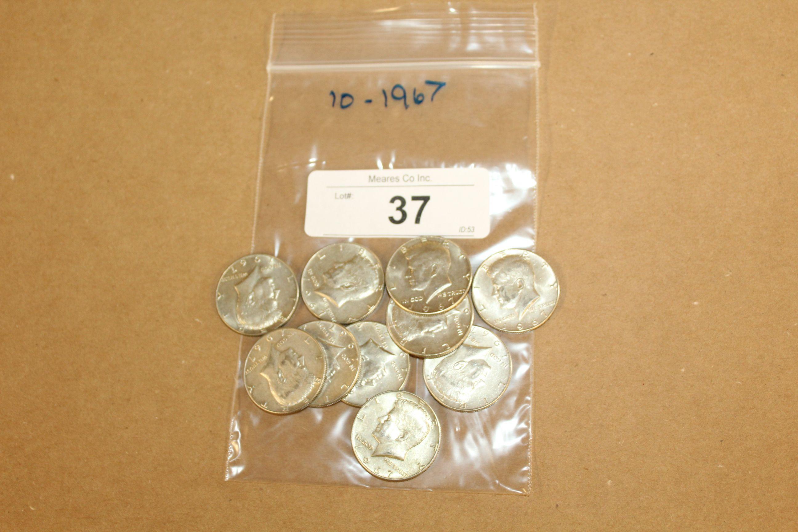 10- 1967 Kennedy Half Dollars