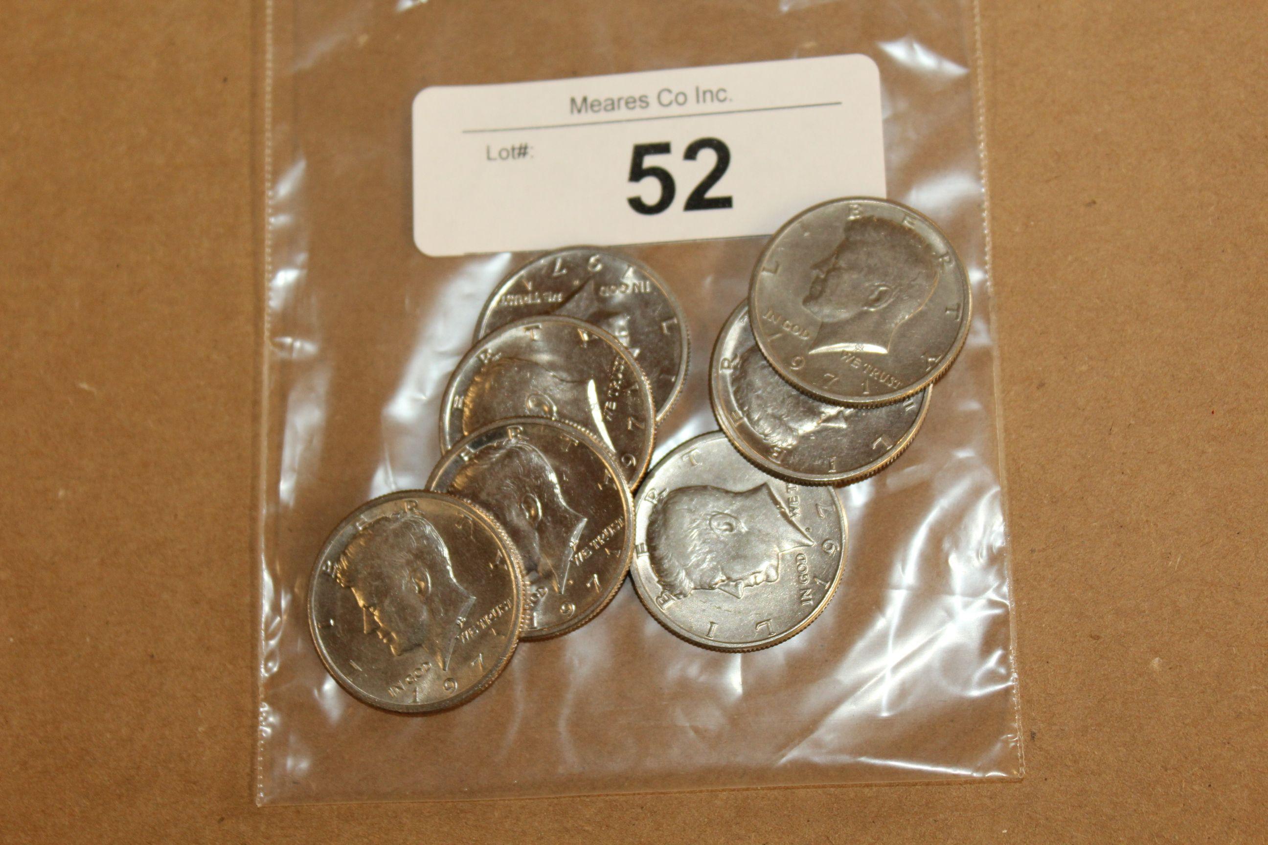 7- Kennedy Half Dollars: 1971 & 1971D