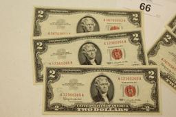 6- 1963 Red Seal $2 Bills