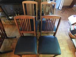 Slat Back Chairs, 4 each