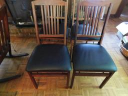 Slat Back Chairs, 4 each