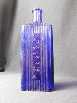 Bottle - Medicine Poison (Cobalt Blue)