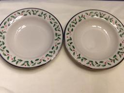 Lenox Holiday Platinum Soup Bowls (2)