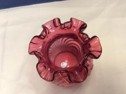 Fenton Cranberry Vase