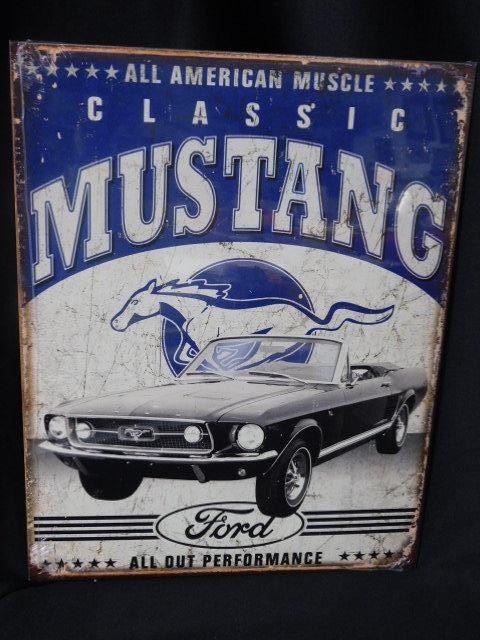 Tin Sign Ford Mustang