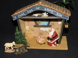 Kneeling Santa, Nativity Set