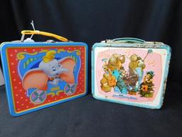 2 Vintage Metal Lunchboxes