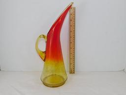 Amberina Glass Glass Pitcher Vase