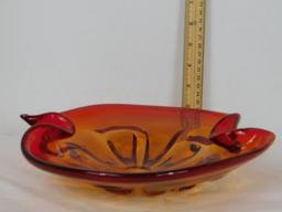 Amberina Glass Plate