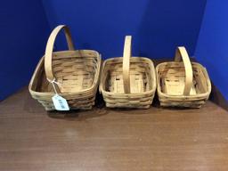 Lot of 3 Berry Longaberger Baskets