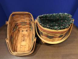Lot of 2 Autumn Longaberger Baskets