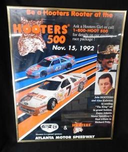 29x 23 Framed 1992 Fan Appreciation Tour Photo Richard Petty And Allen Kulwicki