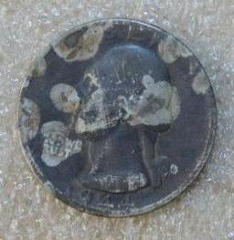 Quarter 1944 D Stamp Around Neck