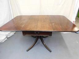 Drop Leaf Table with Side Drawers