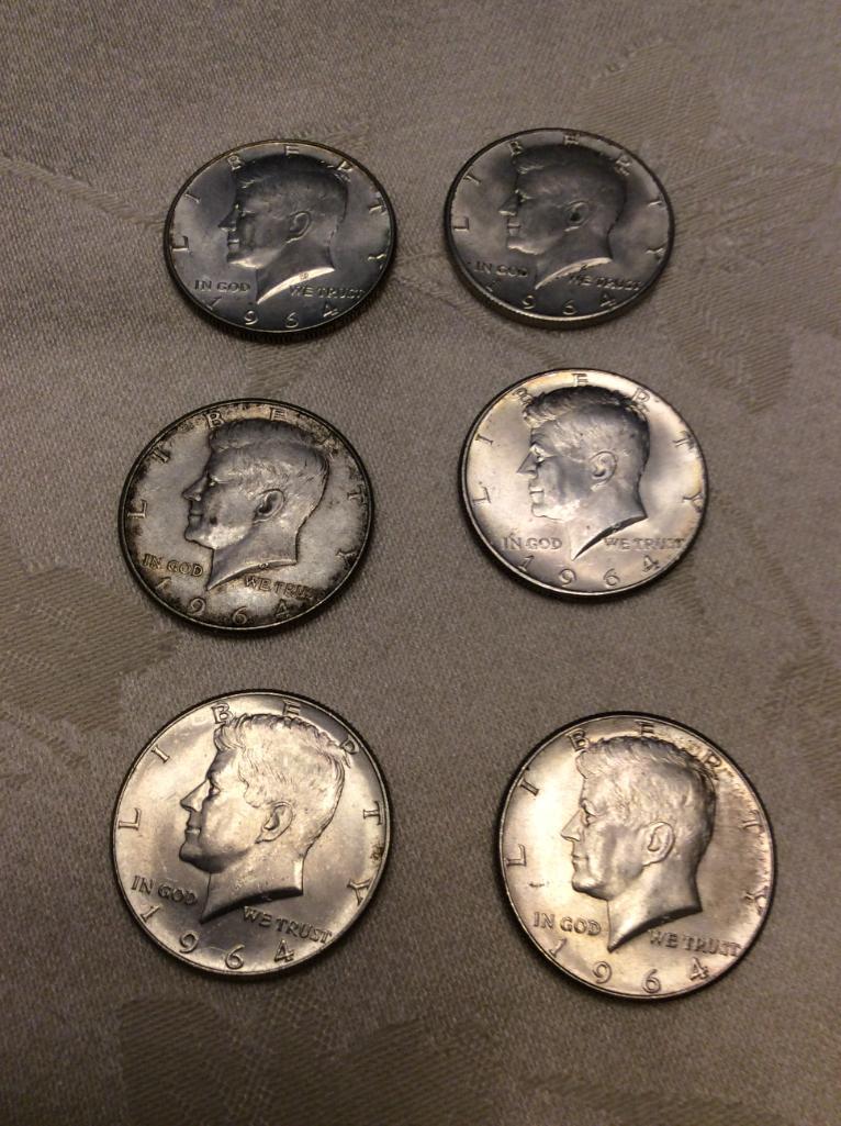 1964 Kennedy Silver Half Dollars