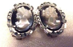 Vintage Mother of Pearl Cameo Set