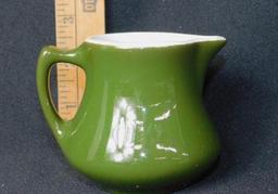 Hull, Creamer Mini Green Pitcher