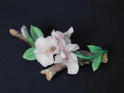 Capodimonte Porcelain Flowers On Branch