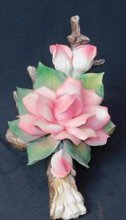 Capodimonte Porcelain Flowers On Branch