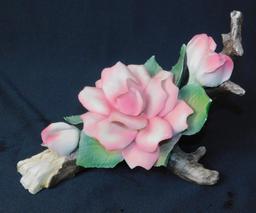 Capodimonte Porcelain Flowers On Branch