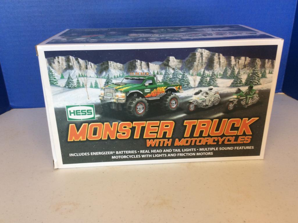 HESS MONSTER TRUCK WITH MOTORCYCLES