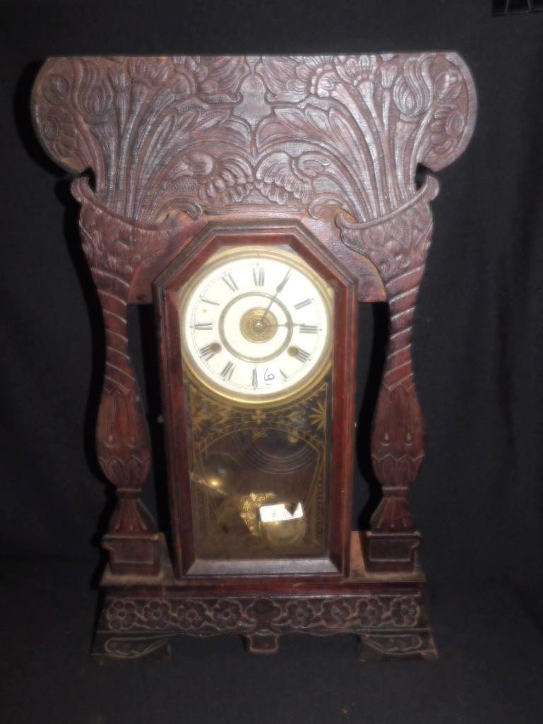 VINTAGE WOOD KITCHEN CLOCK