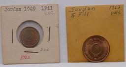 JORDAN 5 FILS (UNC), 1962, 1 FIL (UNC) 1949