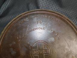 GRISWOLD NO. 14, CAST IRON GRIDDLE #618