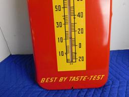 Drink Royal Crown Cola Advertising Tin Thermometer