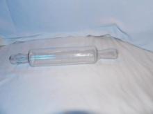 GLASS ROLLING PIN. APPROX 15.5" L INCLUDING HANDLES.