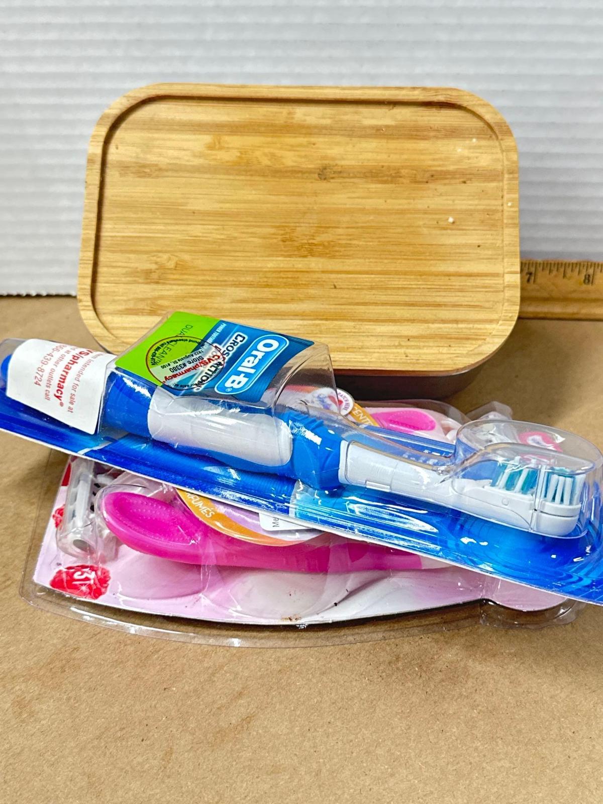 Toothbrush, Disposable Razors and Tin