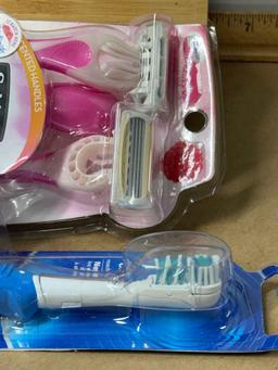 Toothbrush, Disposable Razors and Tin