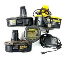 Four DeWalt Batteries